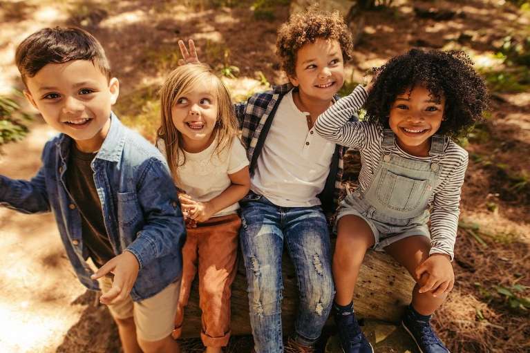 four children playing outside | pediatric dentist second opinion