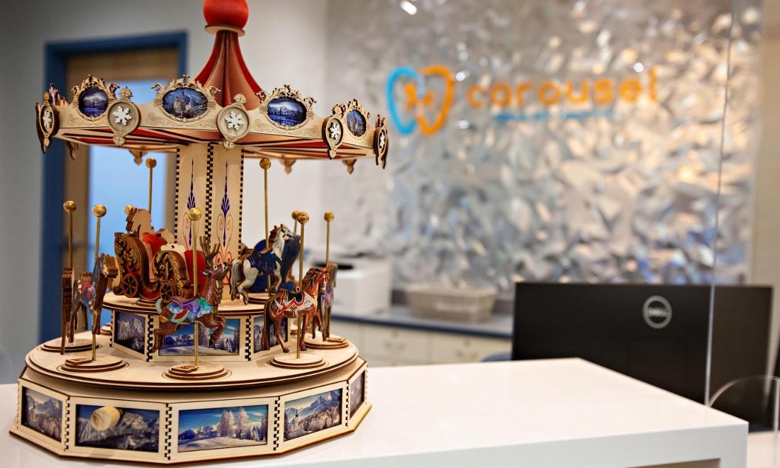 close up of carousel l dentist apple valley mn