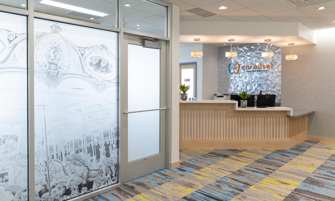 Front desk and waiting room